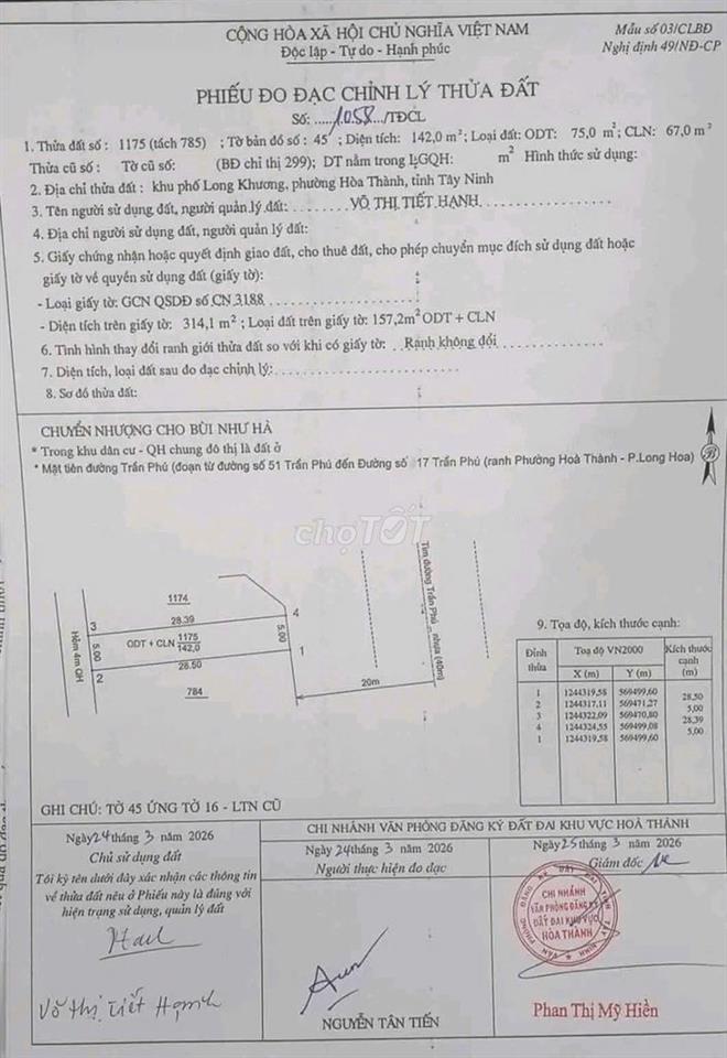 Cần Bán Đất Góc 2 Mặt Tiền TRẦN PHÚ giá rẻ