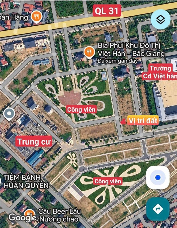 Bán lô đất có diện tích 90m2 ( full thổ cư ) Tại KĐT Việt Hàn - Dĩnh Trì – Bắc Giang.
