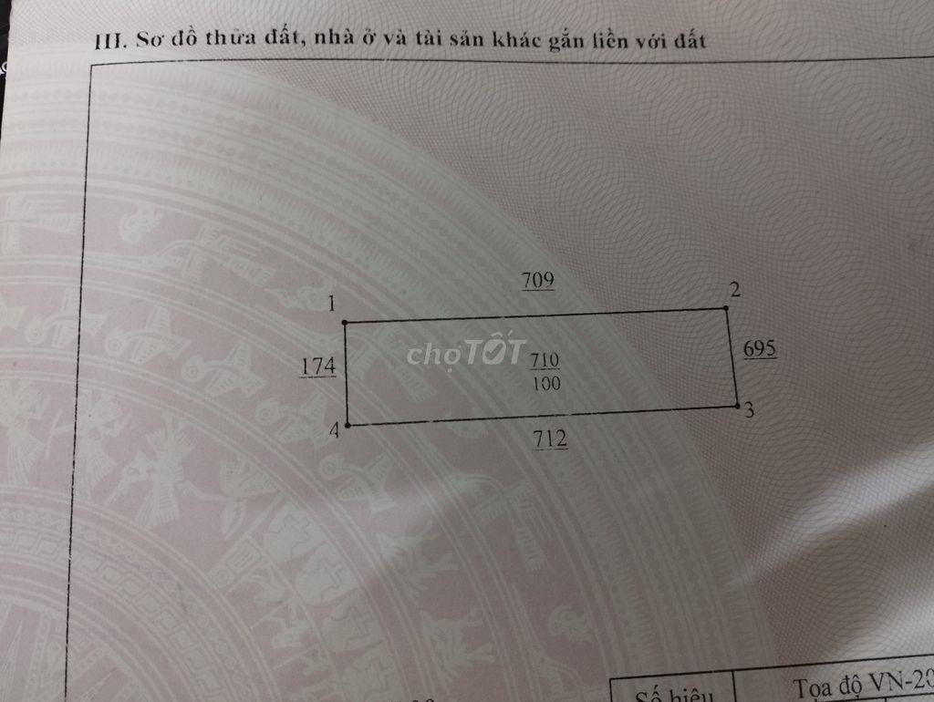 Bán đất thổ cư 100%, đường nhựa 5m