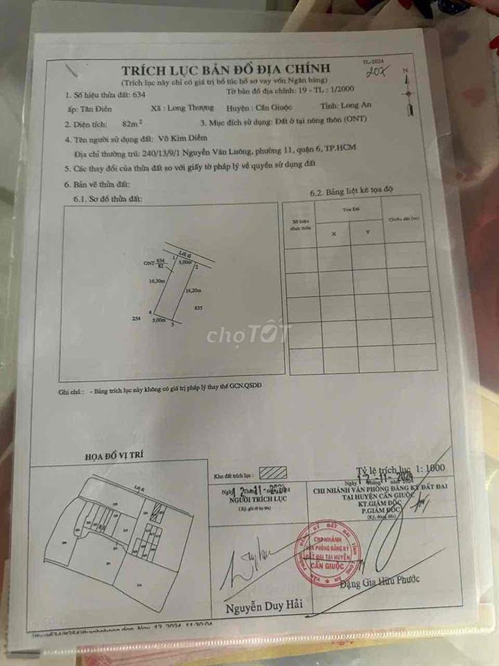 Bán nhanh lô đất thổ xây dựng tự do
