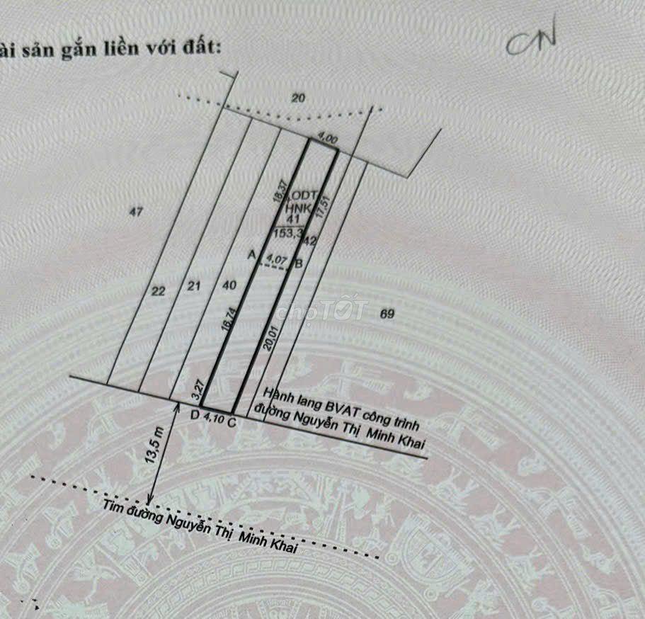 Đất thổ cư Nguyễn Thị Minh Khai