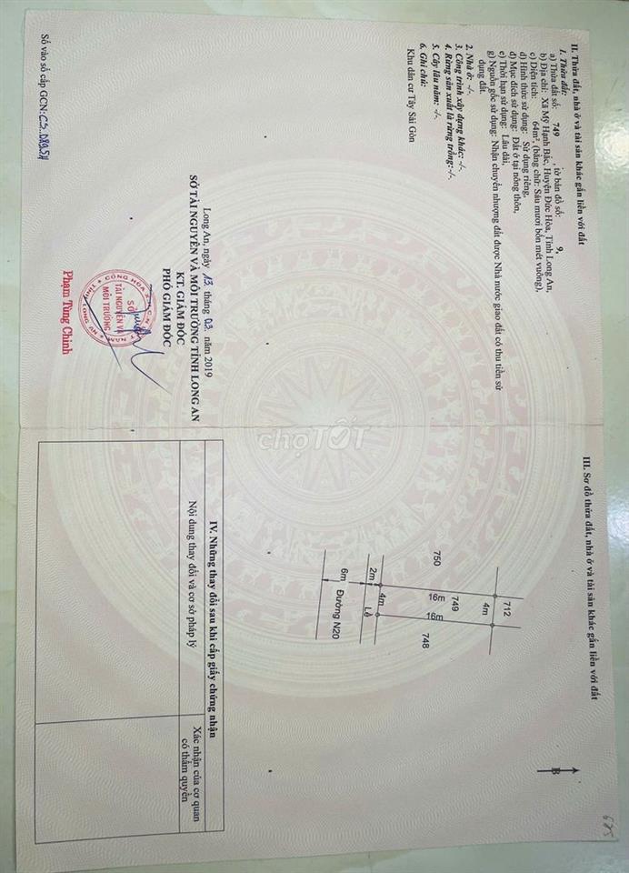 ĐẤT CÁT TƯỜNG PHÚ SINH- 4x16 - SỔ TRAO TAY, XD TỰ DO, GIÁ CỰC TỐT