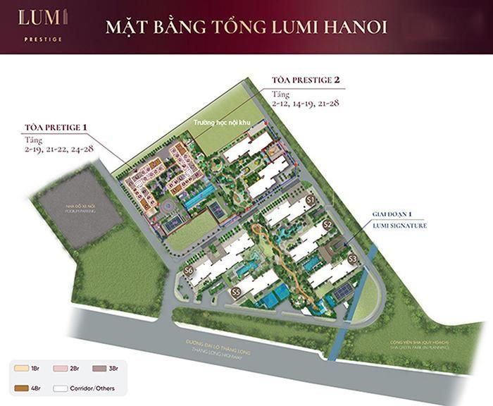 Bán căn 3PN, P2 diện tích 115m2 đẹp tại Lumi Hà Nội giá chỉ 8 tỷ