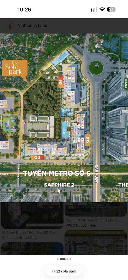 cắt lỗ sâu 1n+ 48m Sola G2 đẹp 2.95 TỶ Vinhomes Smart City