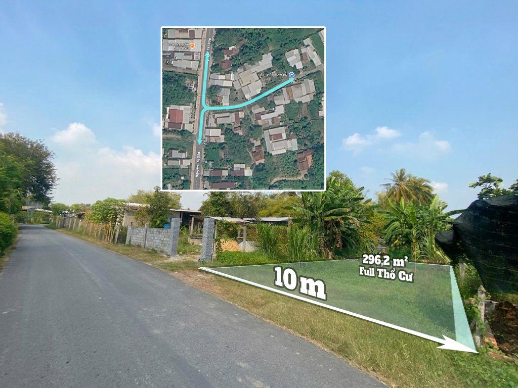 Đất 2 mặt tiền. Full thổ cư 296,2m2. xã An Phú, Củ Chi