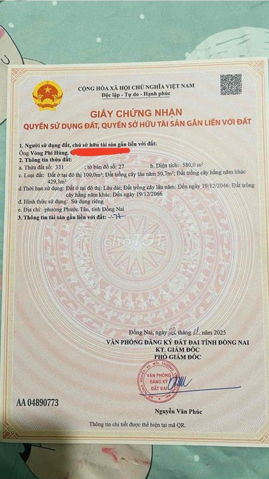 bán đất có nhà ở