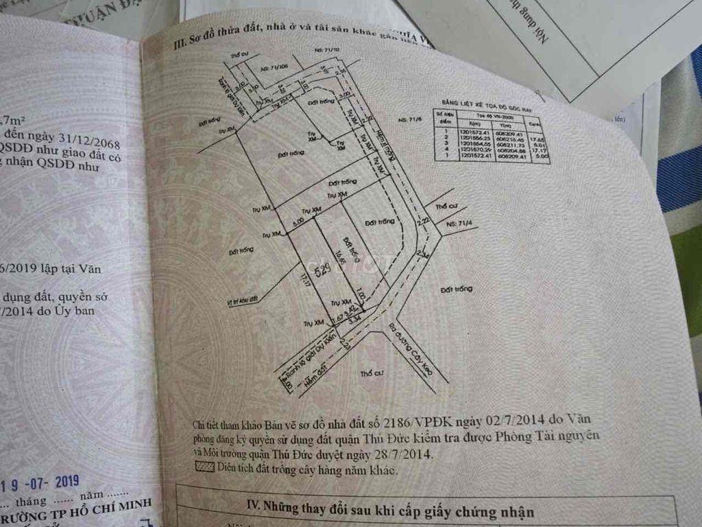 Chính chủ bán đất 100% thổ cư, sổ cầm tay. Có thương lượng