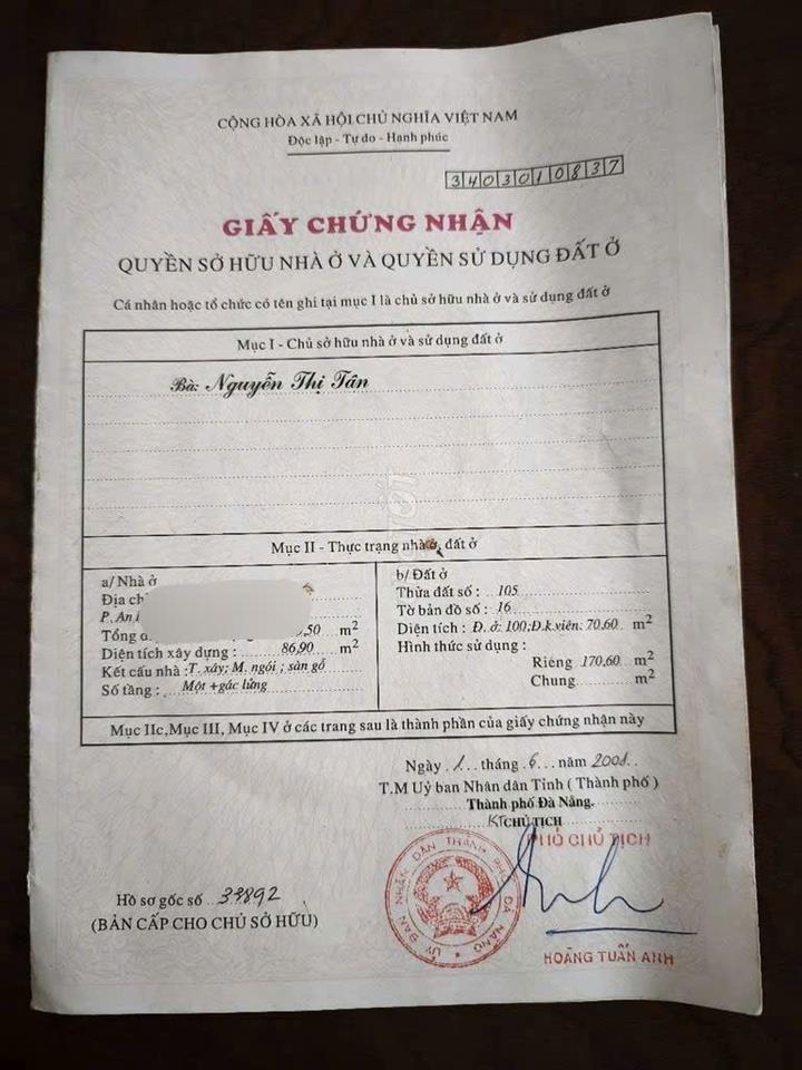 SỞ HỮU 170,6M² GIỮA KHU HOMESTAY ĐÔNG KHÁCH – GẦN BIỂN NGANG 6,44M Đường Nhựa 5,5M CHỈ