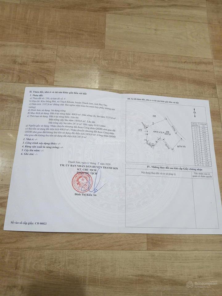 Tôi chính chủ cần bán lô đất khu đồng phú, xã thạch khoán, phú thọ