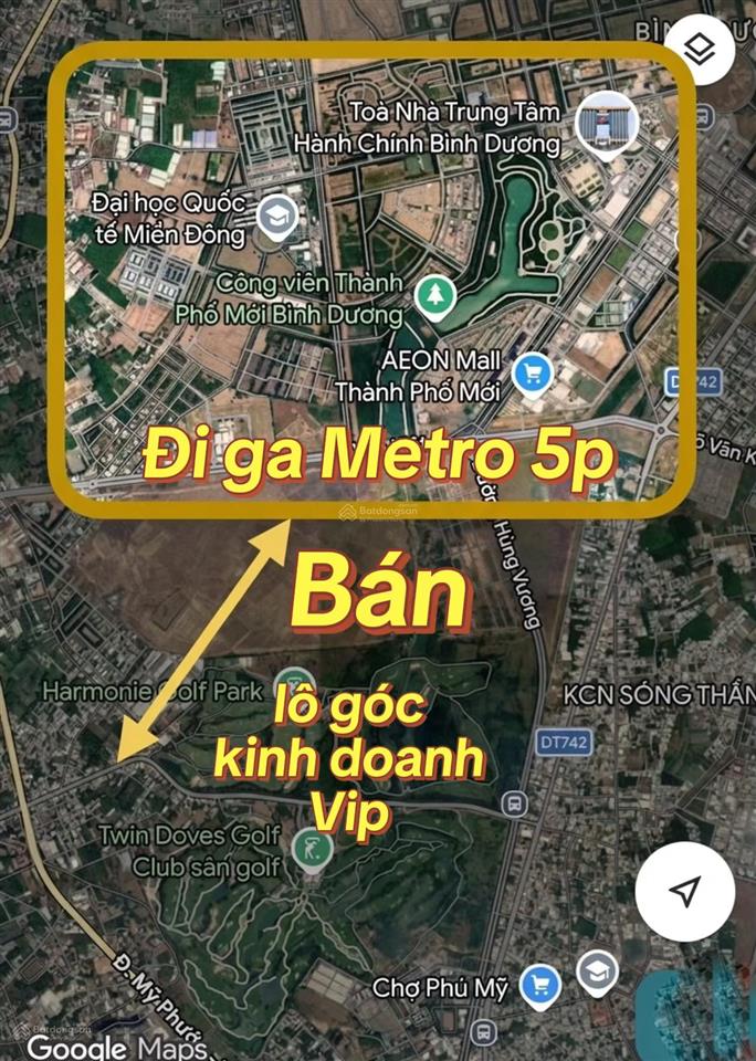 Góc sân golf thành phố mới đi tuyến metro, aeon mall chỉ 5p, gần trường học, cviên, bệnh viện tỉnh