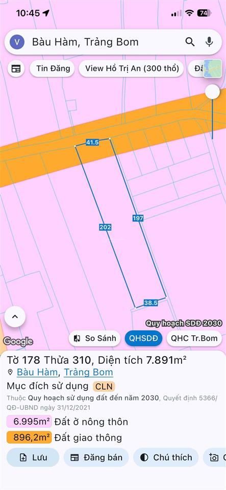 Bán đất mặt tiền đường nông cơ