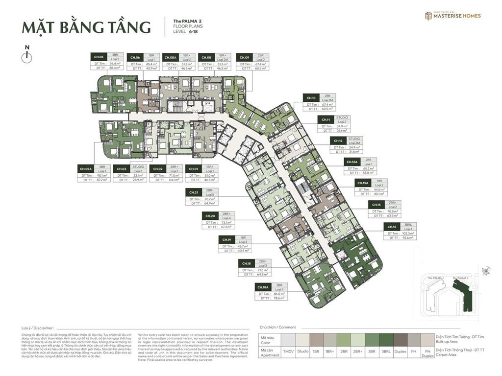 Căn 2 phòng ngủ mua trực tiếp chủ đầu tư tầng trung view nội khu cực đẹp, miễn lãi đến tháng 7/2028