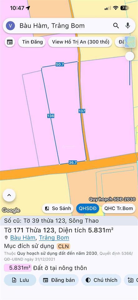 Bán đất mặt tiền đường nông cơ