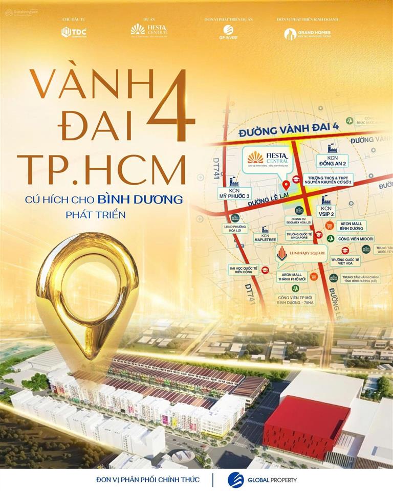 Đầu tư 4,6 tỷ tại fiesta central cho thuê 30 triệu/tháng với căn shophouse 2 mặt tiền 150m2x3 tầng