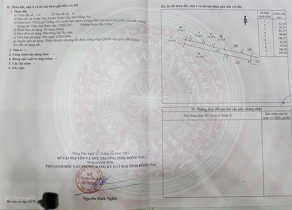 Chính chủ bán hơn 2 ha đất mặt tiền tỉnh lộ 763 xuân thọ, xuân lộc