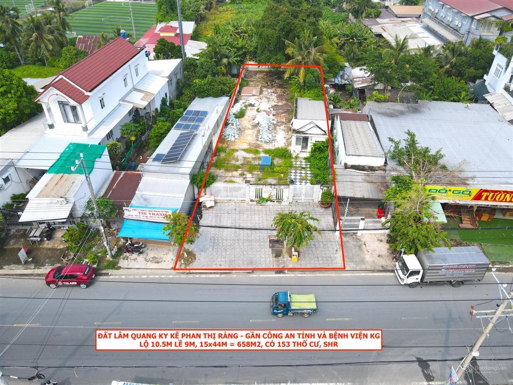 Đất lâm quang ky đối diện trường mầm non hoa sen, gần công an tỉnh, lộ 10.5m lề 9m, 15x44m thổ cư