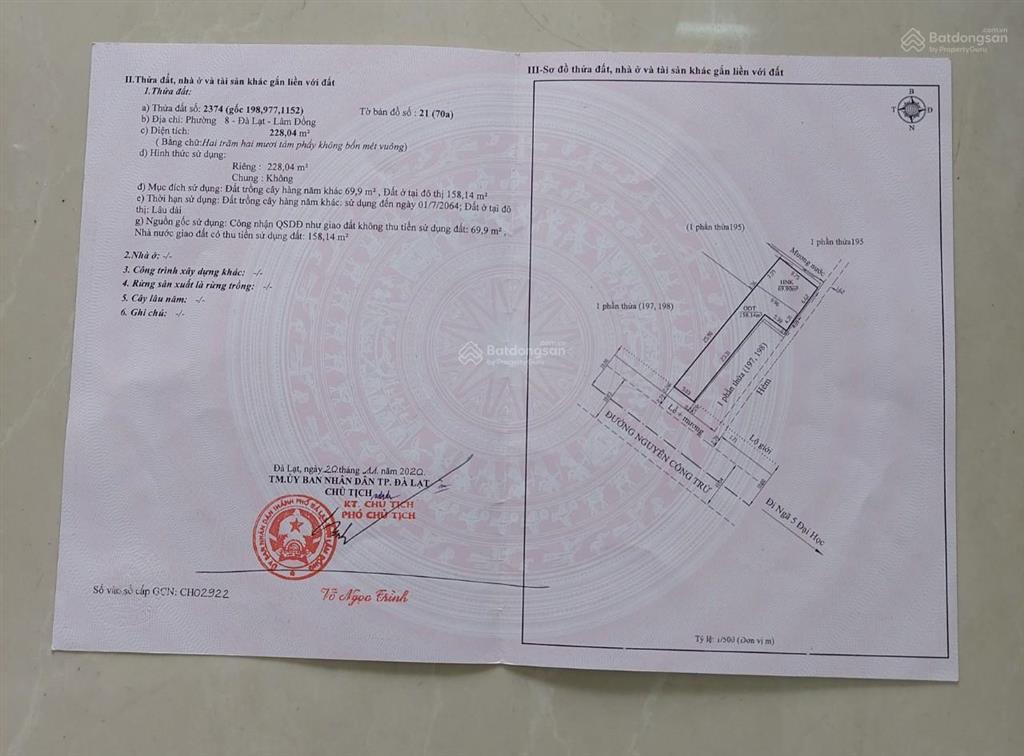 Bán nhà 2 mặt tiền gần đại học đà lạt