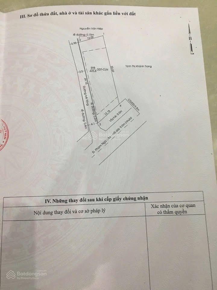 Bán lô góc 2 mặt tiền nguyễn văn trỗi, thủ dầu một cũ 429m2, thổ cư 300m2, giá 15,2 tỷ