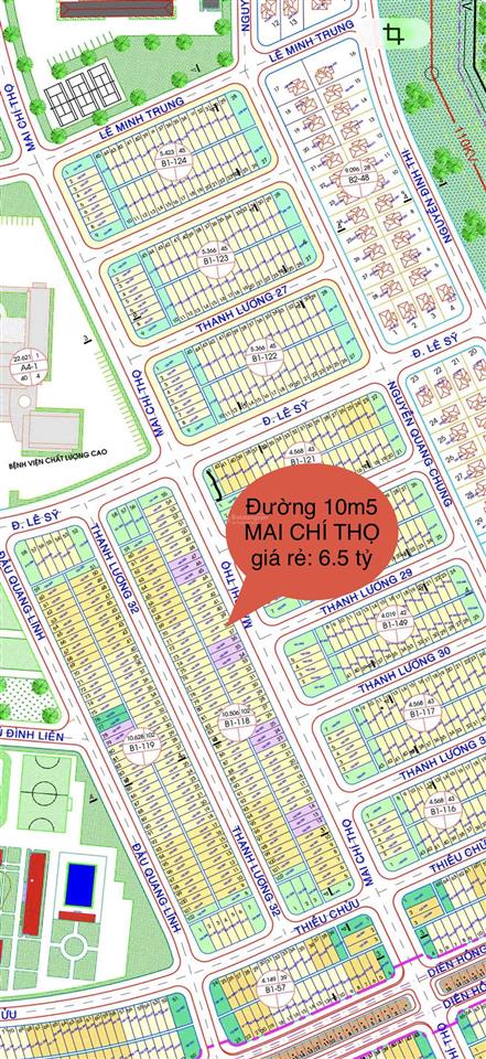 Đường 10m5 mai chí thọ đông nam giá tốt chỉ 6.5 tỷ