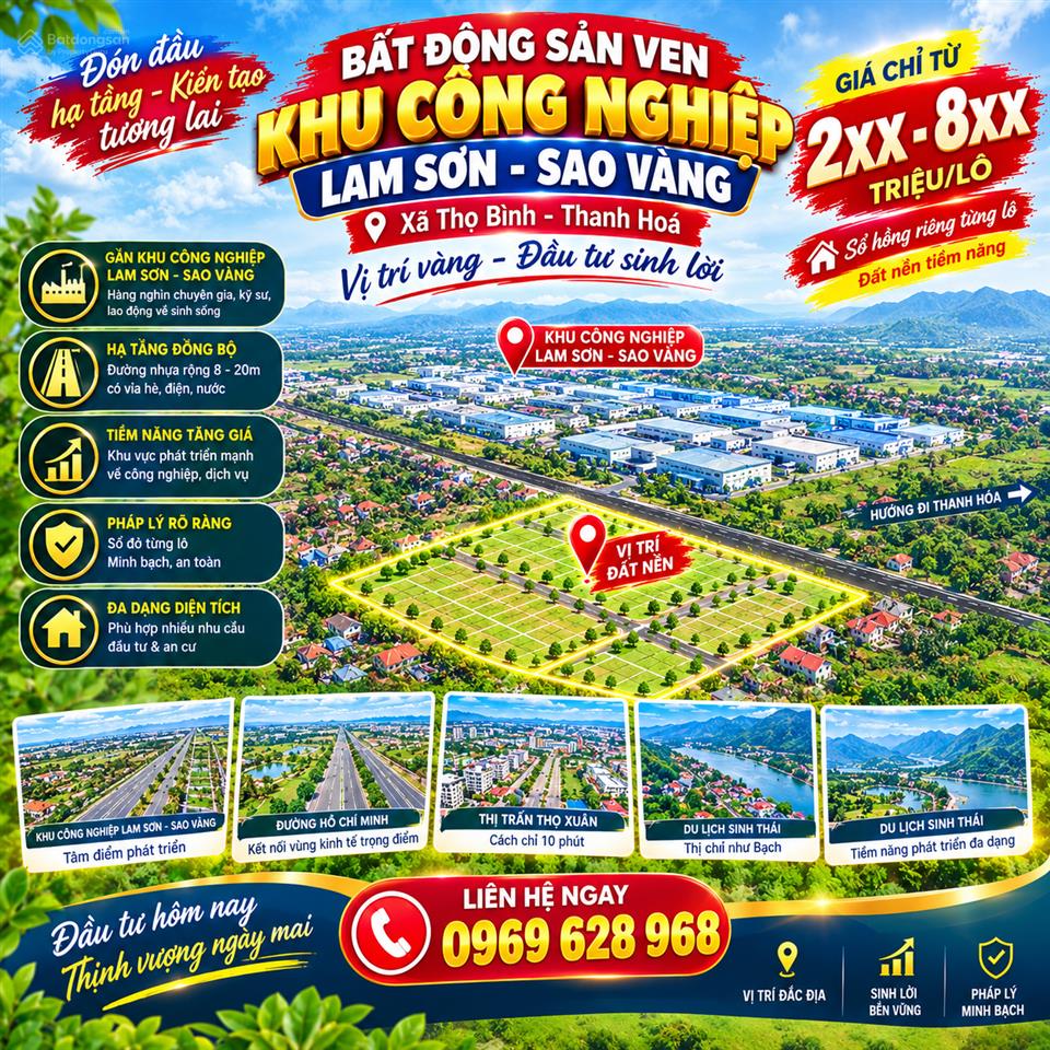 Bán đất 105m2, 670 triệu vnd tại thọ bình, huyện triệu sơn, thanh hóa