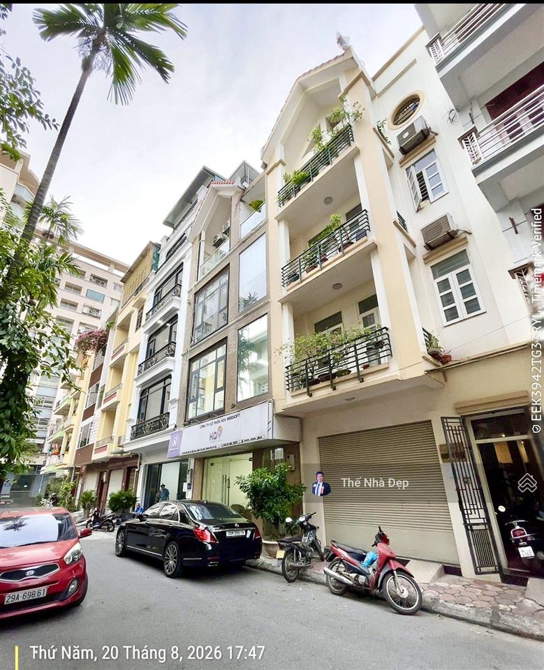 Hạ 5 tỷ, 42 tỷ toà văn phòng trung kính to 75m/85m2 ô tô tránh vỉa hè kd vp, 7t, mt 6m thang máy