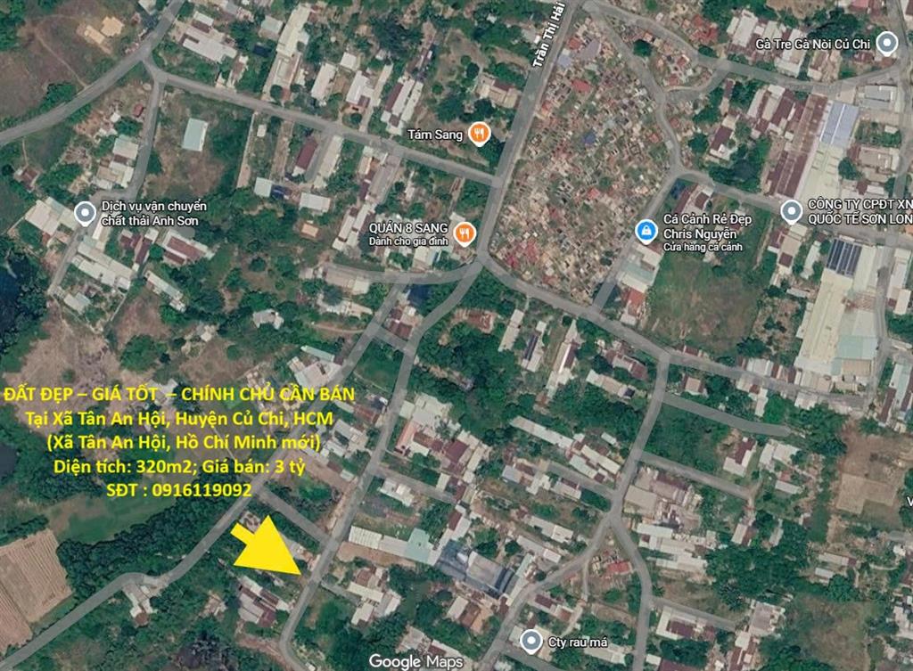 ĐẤT ĐẸP – GIÁ TỐT – CHÍNH CHỦ CẦN BÁN Tại Xã Tân An Hội, Huyện Củ Chi, HCM