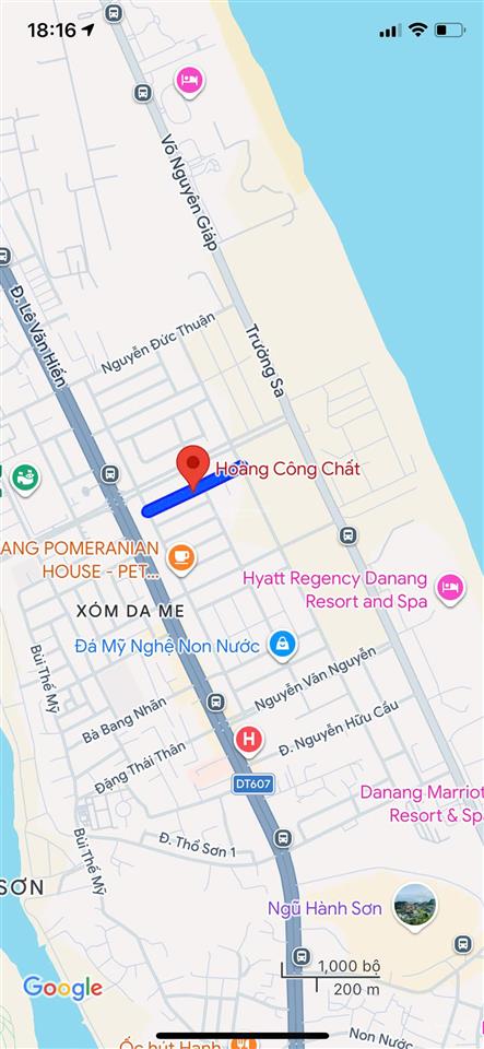Bán lô đất hiếm mặt tiền hoàng công chất gần biển sơn thủy giá chỉ 6 tỷ 9 tl