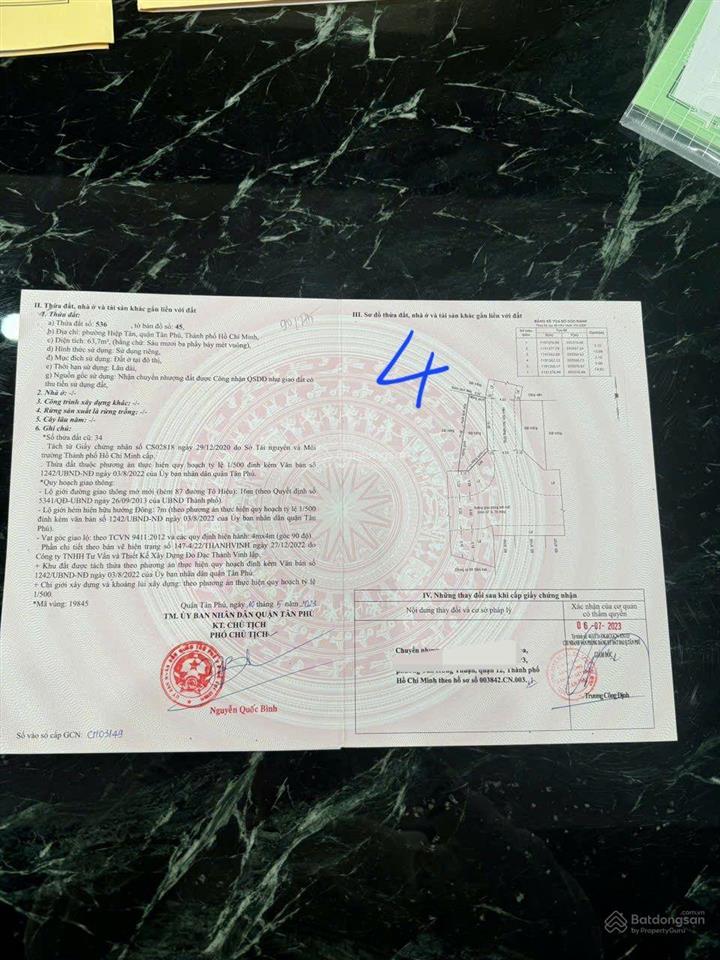 Bán lô đất góc 2 mặt tiền 87 tô hiệu sổ sẵn tại nhà giá 8tỷ