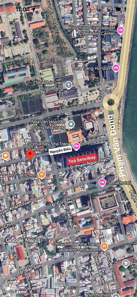 Lô góc 2 mặt tiền đường nguyễn biểu 160m ngang 7,2m giá 140tr/mcách bãi tắm biển nha trang 100m