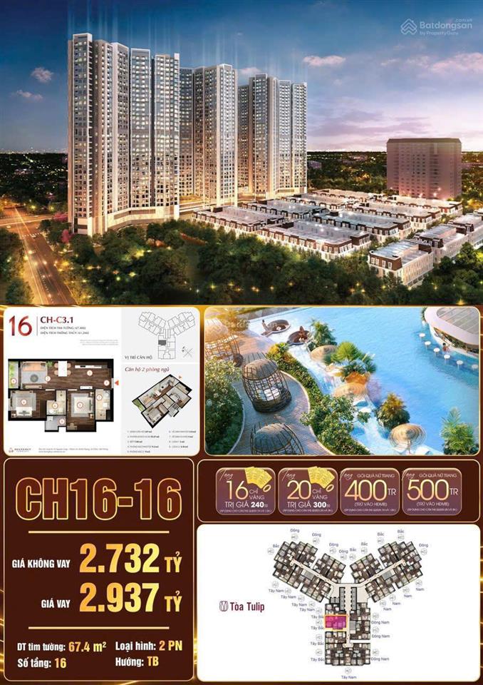 Căn hộ 2pn ngay đối diện aeon mall hải phòng giá full căn chỉ 2,732 tỷ