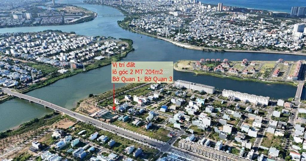 Bán gấp bán rẻ lô góc 2 mặt tiền khu điện âm trái nam hòa xuân diện tích 204m lô góc