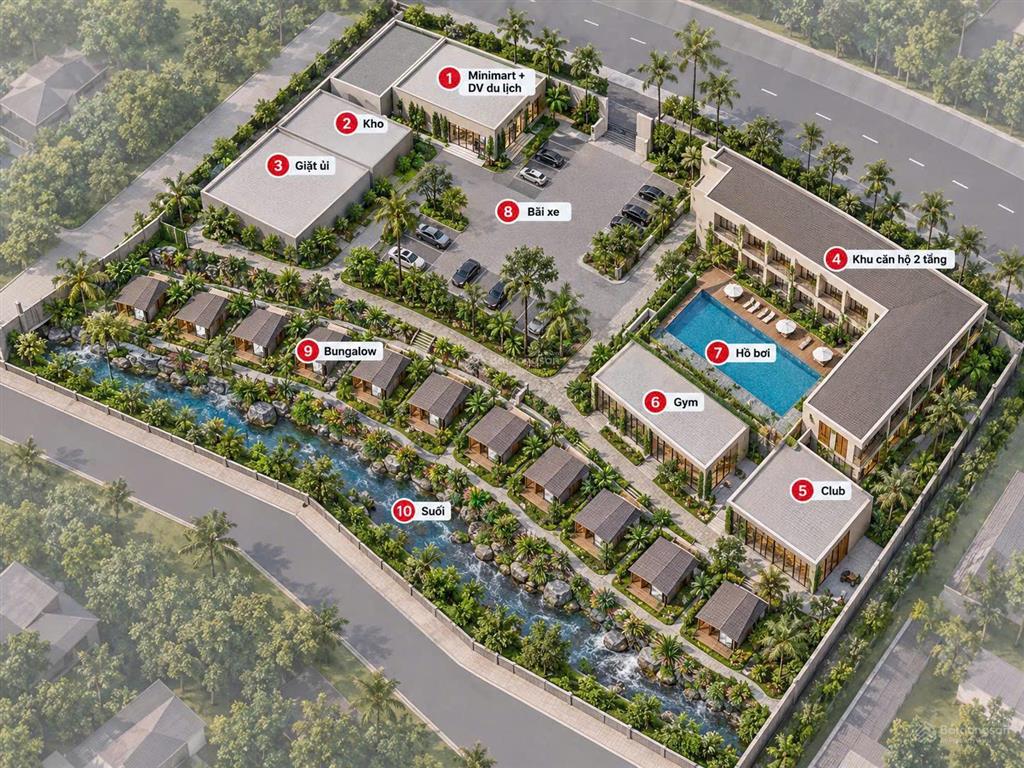 Bán 2618m2 khu phố tây ông lang, mặt tiền khủng 60m. làm resort quá đẹp. giá giảm shock chỉ 9.9 tỷ