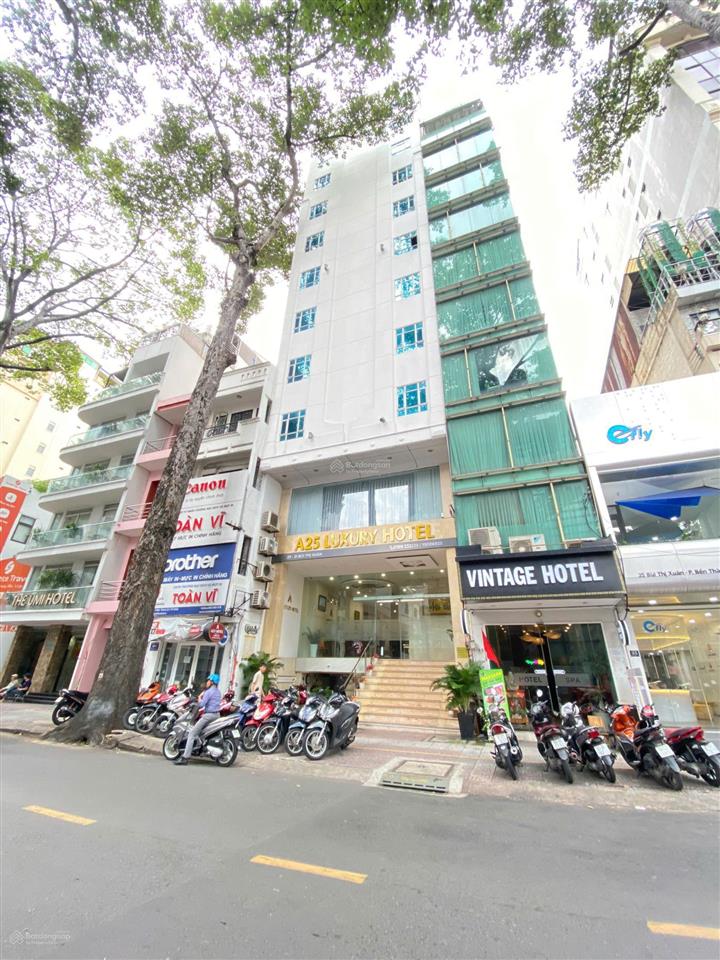Bán khách sạn a25 ngay mt bùi thị xuân, quận 1. dt 6 x 28m, hầm 9 tầng 25 phòng, giá chỉ 65 tỷ