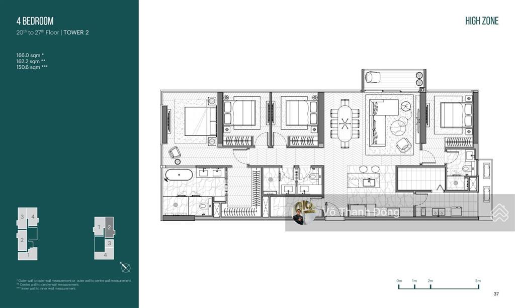 Bán căn hộ 4 phòng ngủ 166m2 narra empire city, view sông, giá cạnh tranh chỉ 56 tỷ bao hết