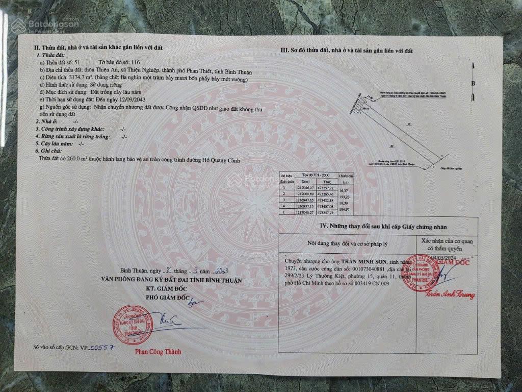 Cần bán gấp đất thiện nghiệp gần sân bay phan thiết