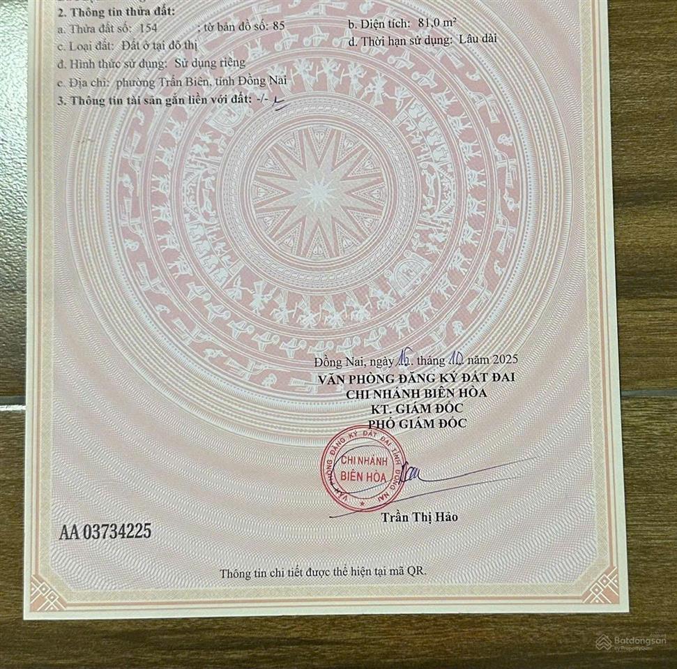 Chính chủ cần bán đất khu dân cư bửu long đồng nai