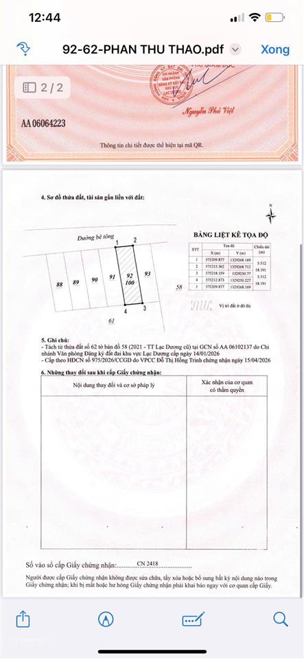 Bán đất tại kqh lang biang, 2,1 tỷ, 100m2, mặt tiền 5,5m, pháp lý đầy đủ, bao đẹp