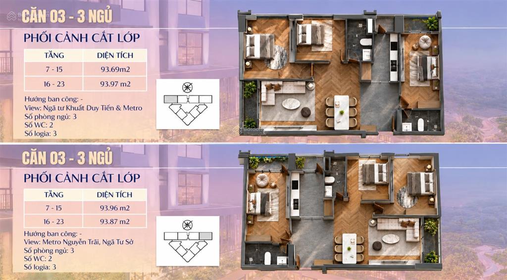 Bán căn hộ chung cư cao cấp hạ đình thanh xuân 93m2 3 ngủ giá hời 7,49 tỷ