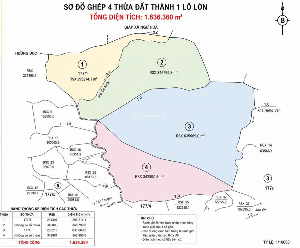 Bán lô đất rừng sản xuất hơn 163 hécta (ha) tại tiến hoá tuyên hoá quảng bình (chỉ 2.900đ/m2)
