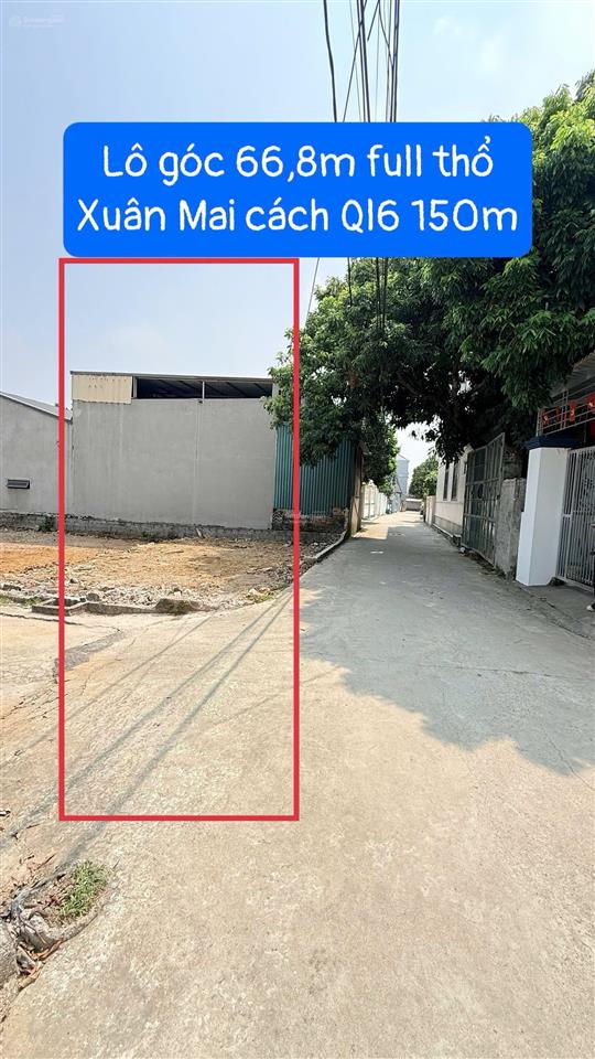 Chị em thiện chí bán lô đất 2 mặt tiền dt 66,8m2 tại thị trấn xuân maichương mỹ giá hơn 2 tỉ