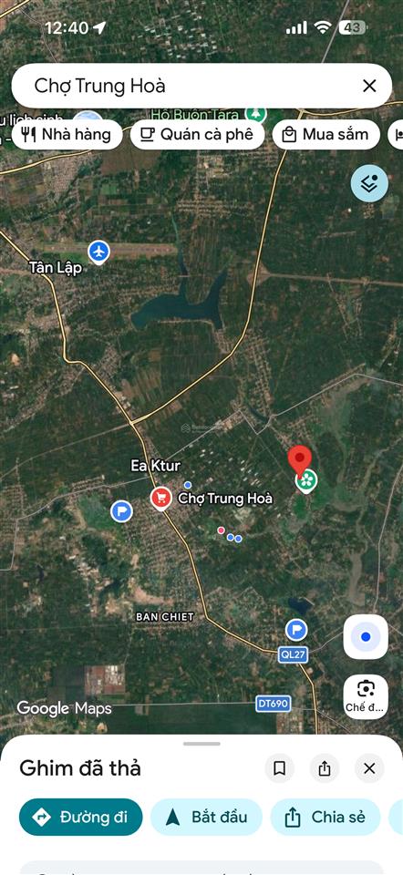Bán đất xã ea ktur cư kuin đắk lắk gần nút cao tốc bmt nga trang