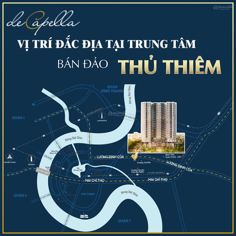 Bán căn 3pn de capella thủ thiêm, nhà có nội thất, 95m2 căn góc giá tốt, đã có sổ hồng