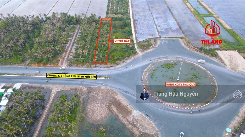 Đất mặt tiền đường 3 tháng 2 nối dài ngay vòng xoay phú quý, lộ 22m lề 8m, 5x101m kế góc, shr