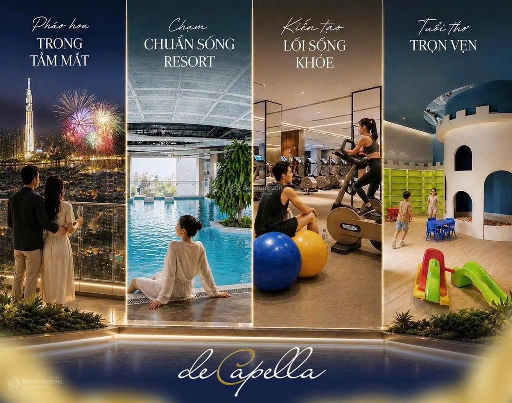 De capella, căn hộ 1 phòng ngủ ngay trung tâm thủ thiêm, đã có sổ hồng, view bitexco, landmark