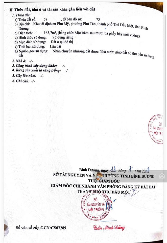 Chính chủ gửi cần bán gấp lô đất mặt tiền tạo lực 1 (điện biên phủ) khu tđc phú mỹ giá tốt