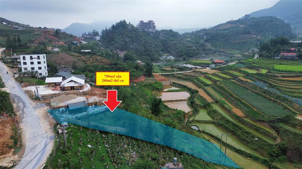 Bán đất sapa view đẹp làm quán cafe, khách sạn, dt 750 m2, chỉ 5.6 tỷ, bao giấy phép xd