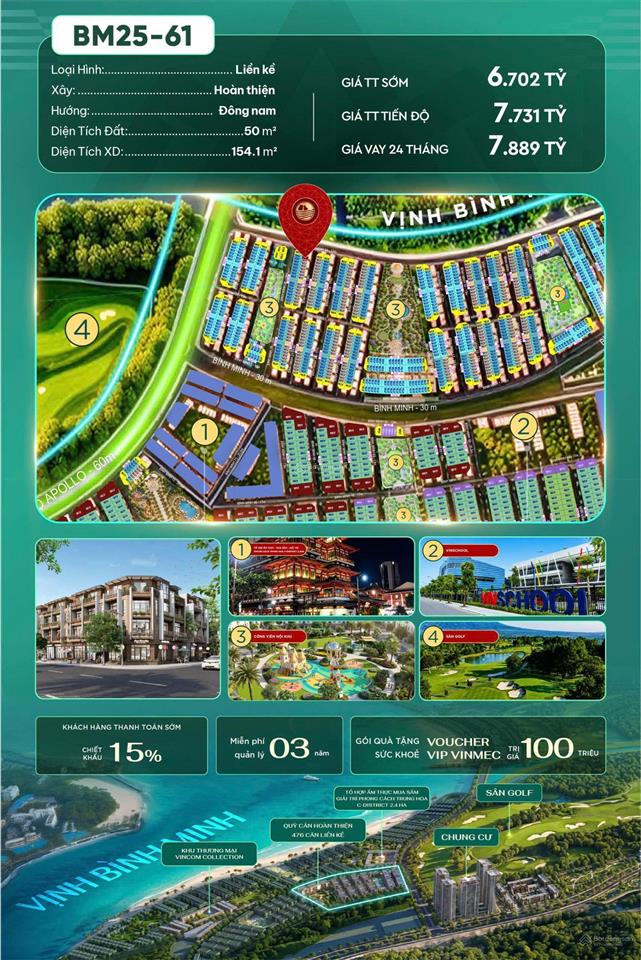 Còn căn liền kề 60m2, giá hơn 7 tỷ, vinhomes hạ long xanh. 0987 866 ***