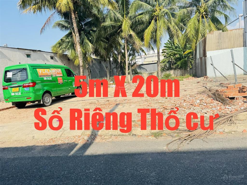 Bán đất thổ cư 5 x 20 sổ riêng gần ngã 4 trung chánhsong hành