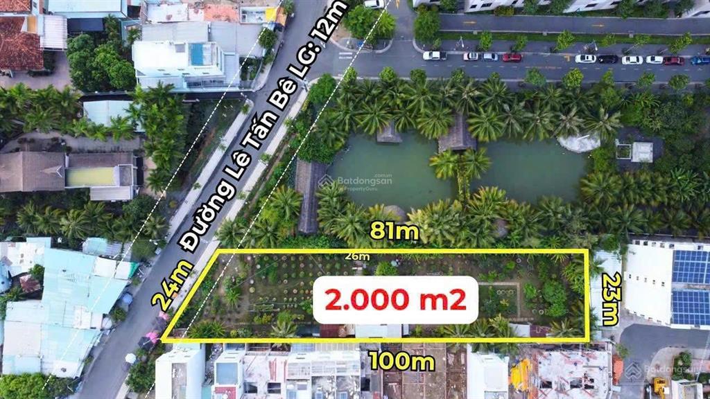 Quỹ đất 1.907,7m sát chung cư lê thành 221 lê tấn bê, p. an lạc, tp.hcm | 188,86 tỷ