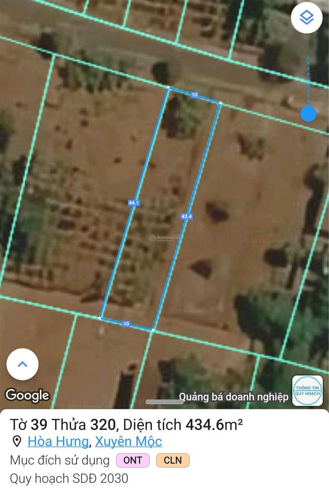 Bán đất giá siêu hời tại đường 328, hòa hội, hồ chí minh, 1,65 tỷ, 434,6 m2